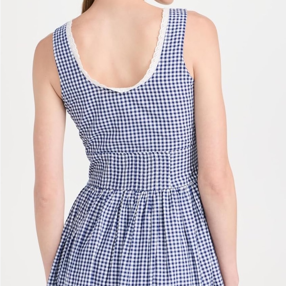 LoveShackFancy Navy and White Ceronne Gingham Dress- worn twice! - Picture 3 of 6